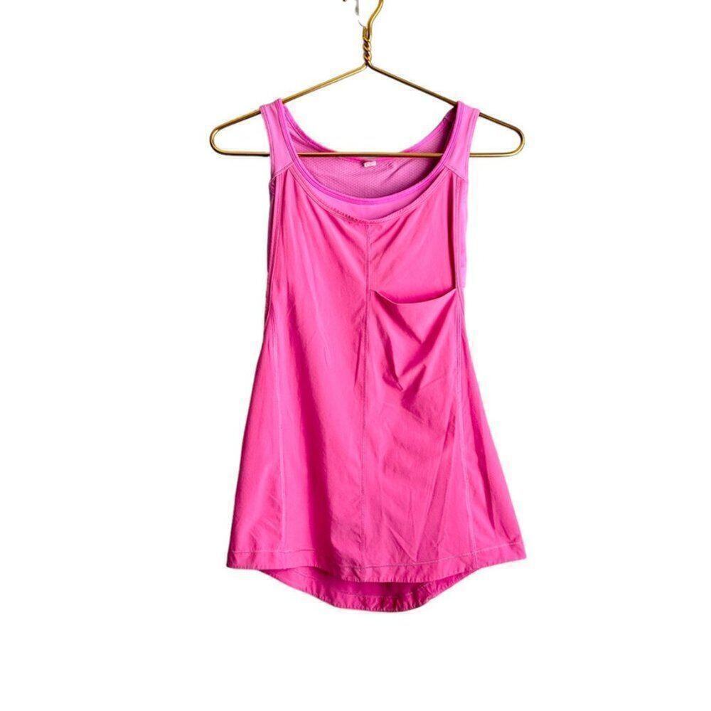 Lululemon Run For‎ Your Money Tank Women's 4 Pow Pink Light Activewear Stretch